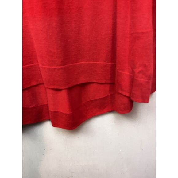 Anthropologie Shrinking Violet sweater Womens XS Red Tunic Bright Colorful - Picture 7 of 7
